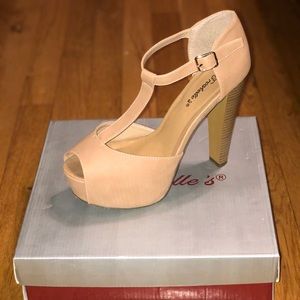 Plat Form T-Strap Heels